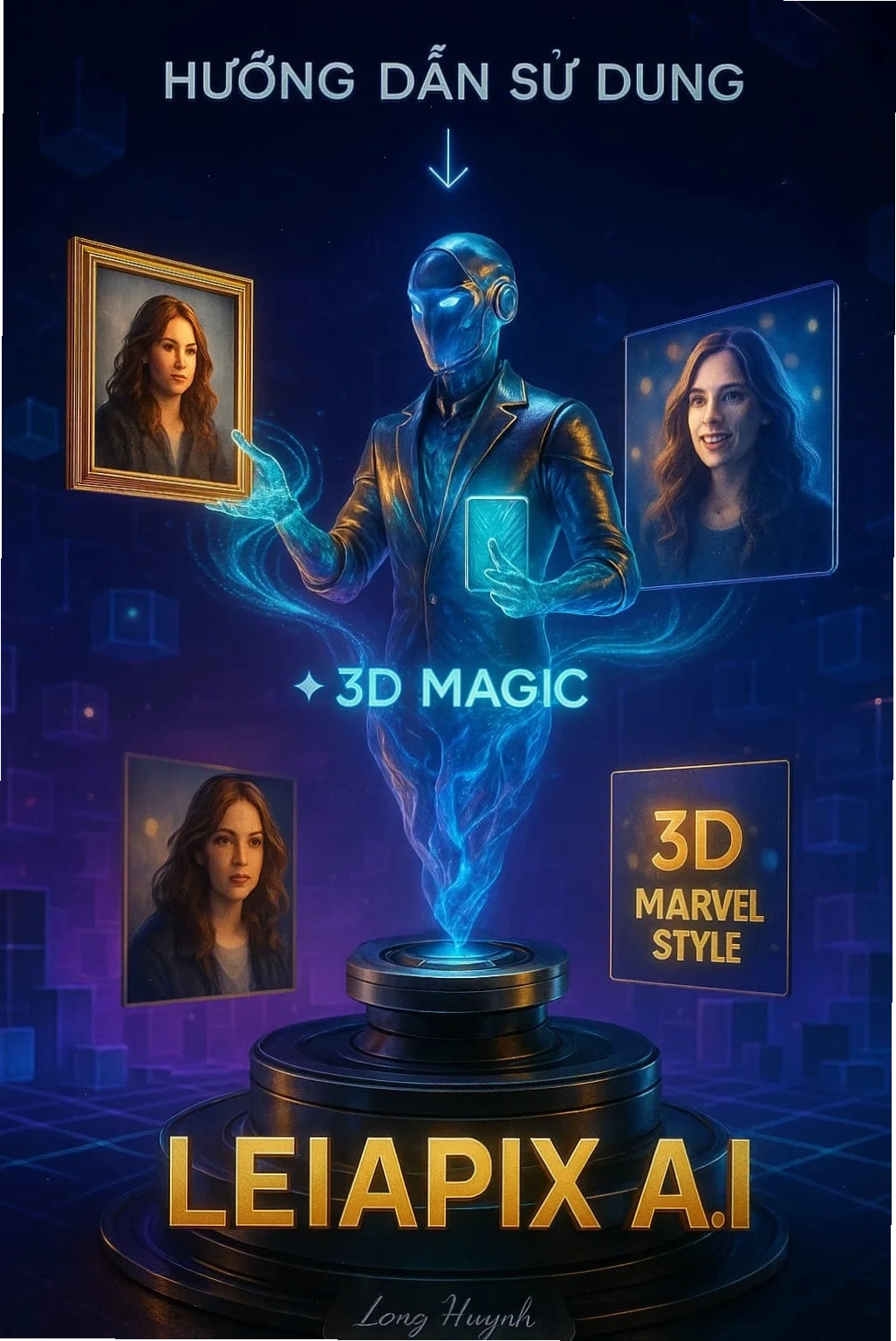 Kết quả chuyển đổi ảnh 2D sang 3D Ảnh 2D gốc được chuyển đổi thành hiệu ứng 3D