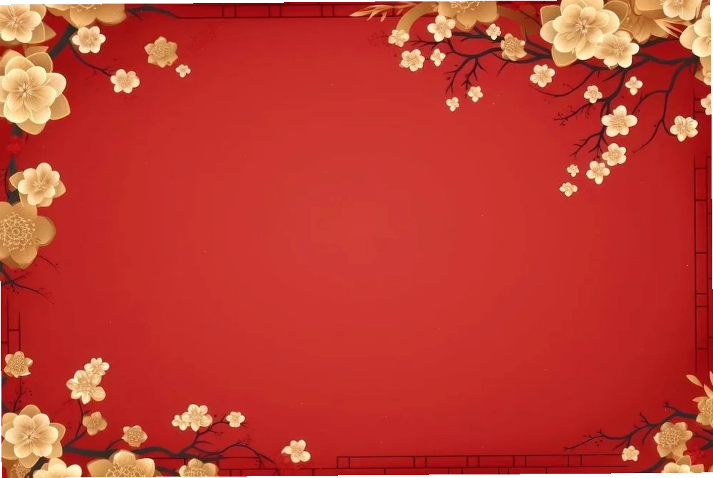 Backdrop tết nguyên đán đơn giản