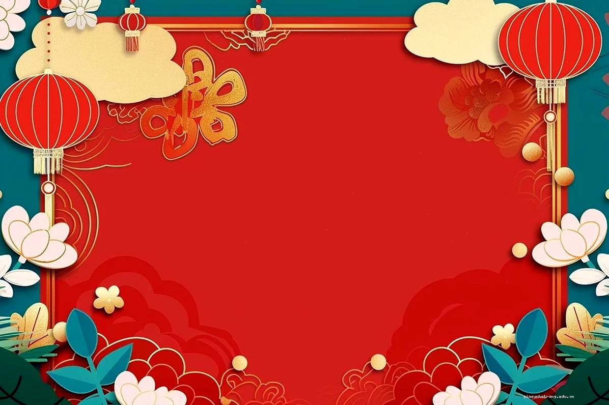 Backdrop tết nguyên đán hiện đại