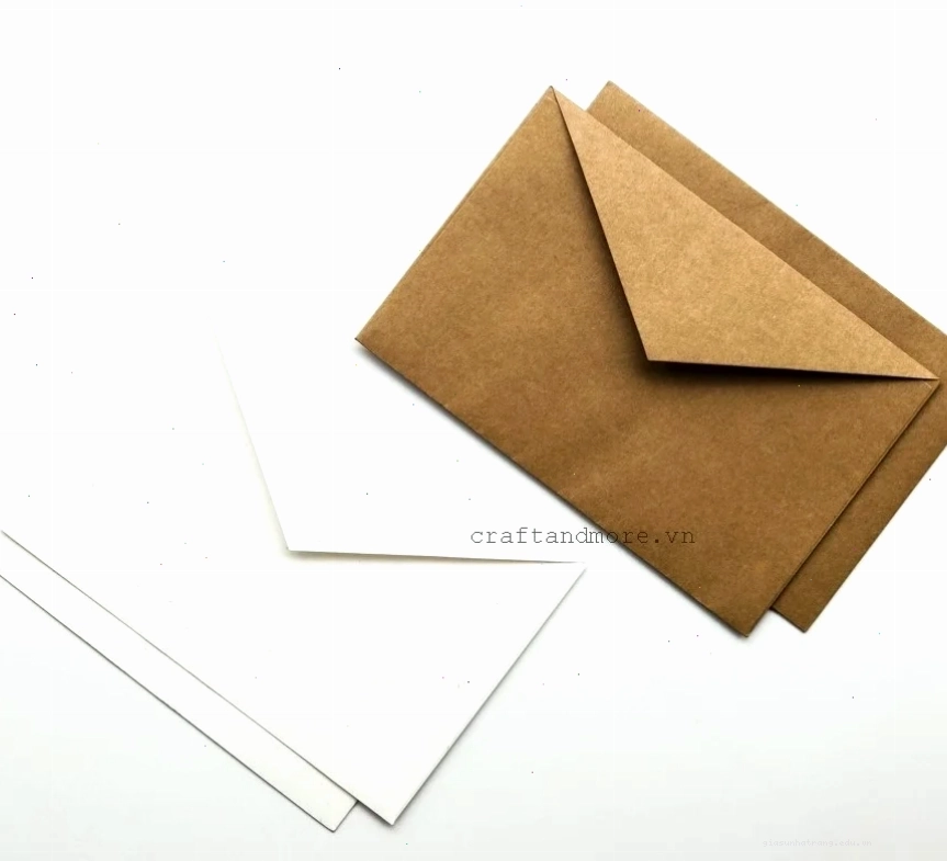 Bì thư trơn đẹp vintage ấn tượng với chất liệu giấy kraft mộc mạc