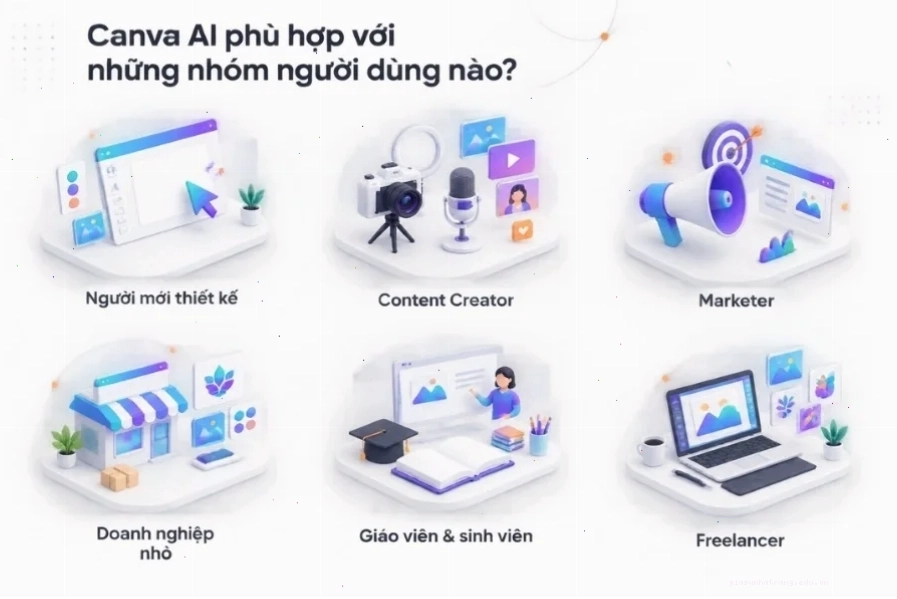 Canva AI phù hợp với những nhóm người dùng nào
