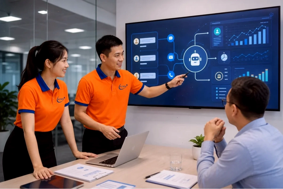 Chuyên viên PCTech triển khai AI cho doanh nghiệp Chuyên viên PCTech triển khai AI cho doanh nghiệp