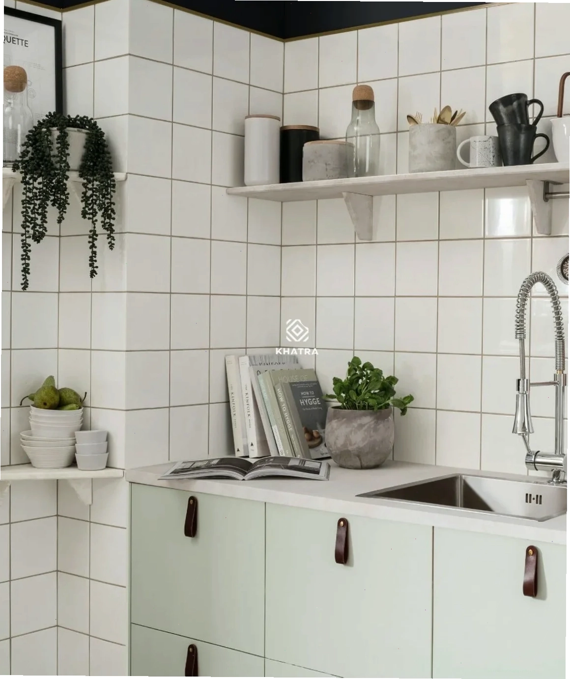 Gạch thẻ trắng ốp tường kích thước 150x150