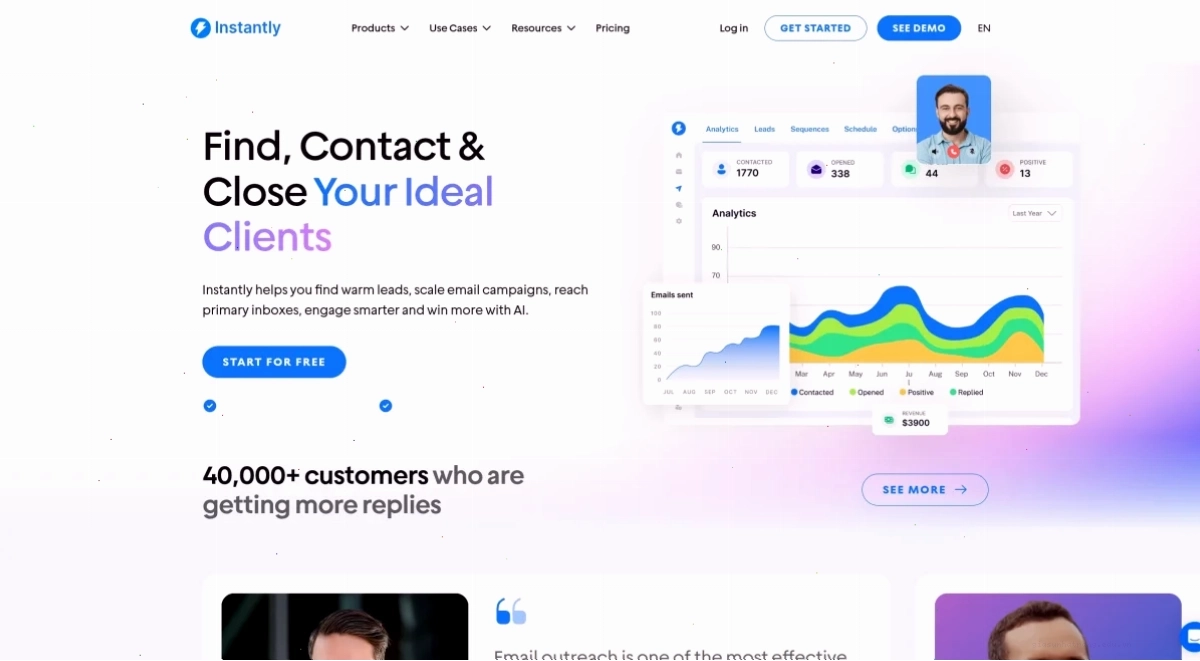 Chuỗi đa kênh lemlist email LinkedIn gọi điện Giao diện chuỗi đa kênh của lemlist