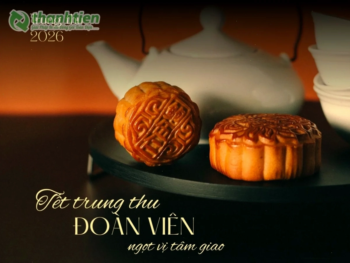 Hình nền trung thu với bánh trung thu và trăng tròn