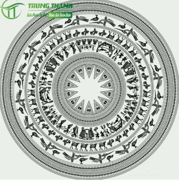 Họa tiết trống đồng vector Họa tiết trống đồng vector tinh xảo