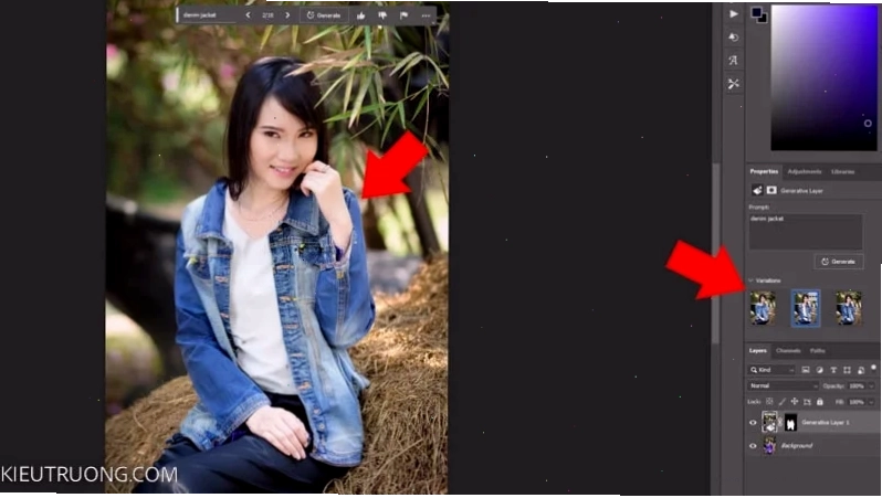 Hoàn tất quá trình thay áo bằng Photoshop