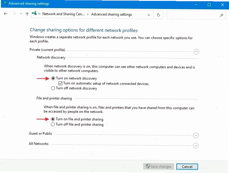 Hướng dẫn bật chia sẻ file trên Windows 10