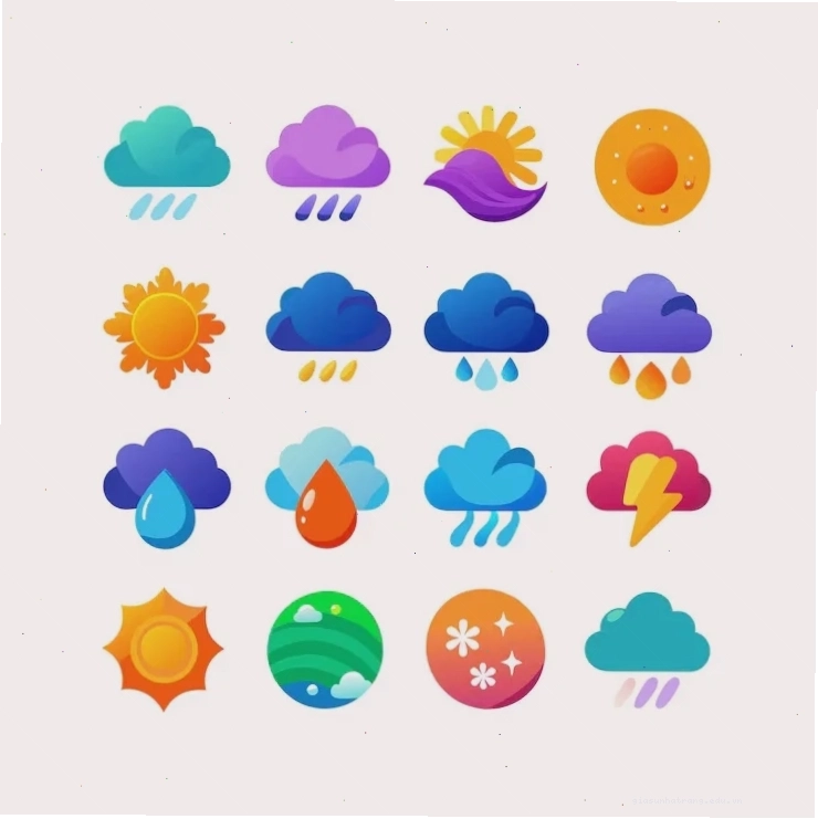 icon mây rải rác ban đêm