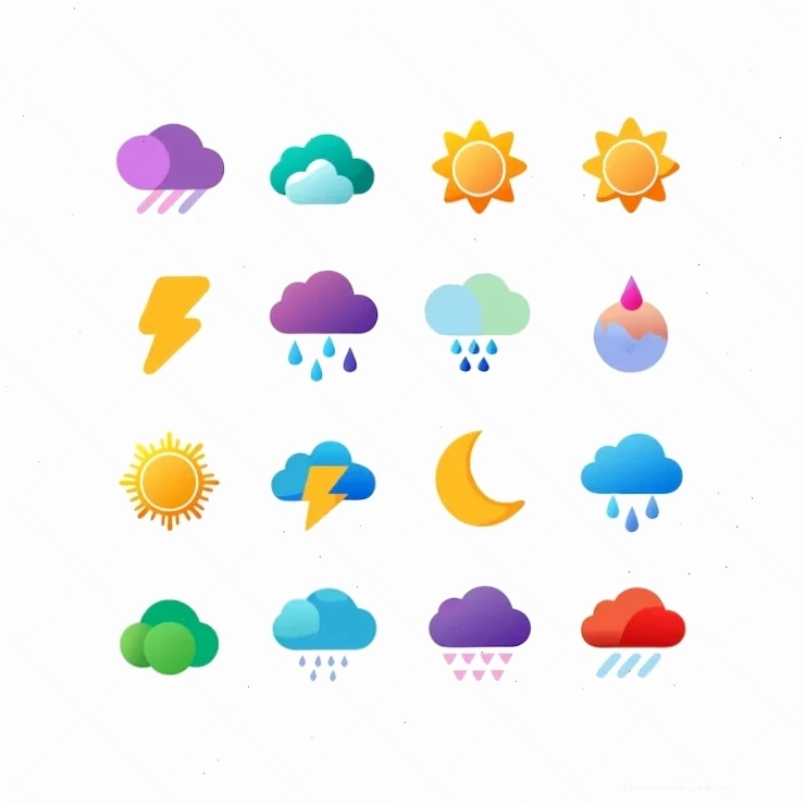 icon mây rải rác ban đêm