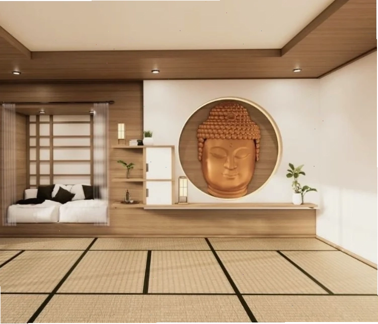 Không gian spa gội đầu dưỡng sinh với nội thất gỗ mộc và ánh sáng dịu nhẹ