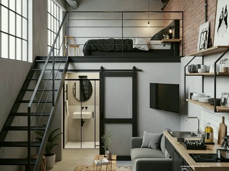 An toàn gác lửng Lan can an toàn cho phòng trọ gác lửng