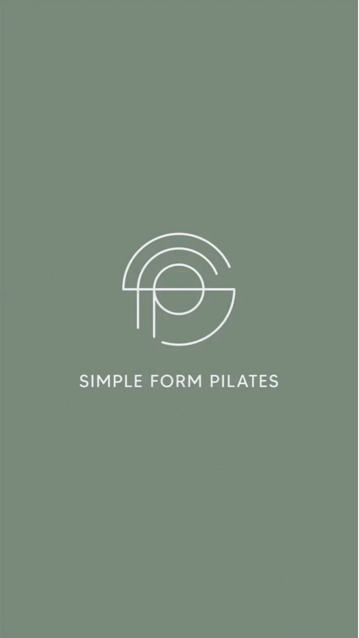 Logo pilates ghép chữ s f p bằng nét mảnh đồng tâm