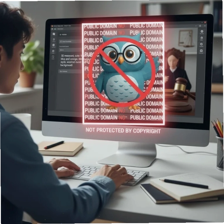Vấn đề bản quyền của Mascot AI Mascot được thiết kế bằng AI không được cấp bản quyền