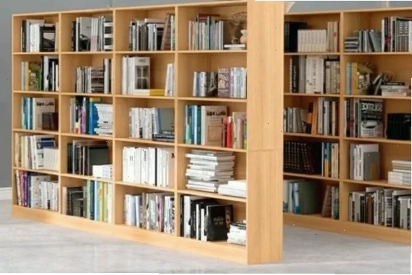 Mẫu kệ sách thư viện bằng gỗ lưng kín