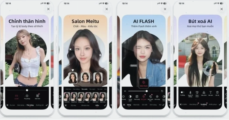 Meitu là gì ứng dụng tạo ảnh anime