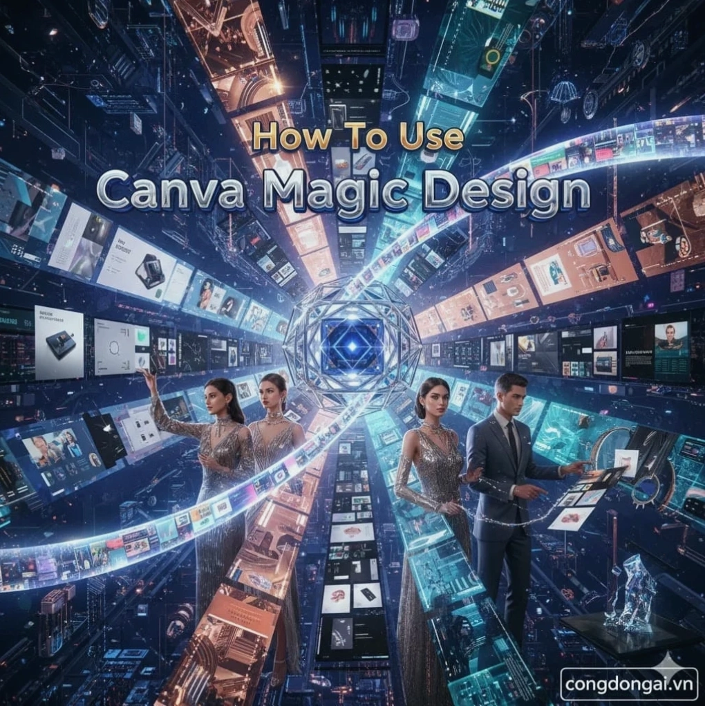 Minh họa giao diện Canva Magic Switch cho phép chọn định dạng đầu ra