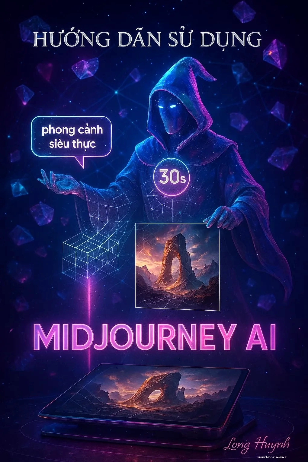 Minh họa văn bản tiếng Việt trên ảnh Midjourney
