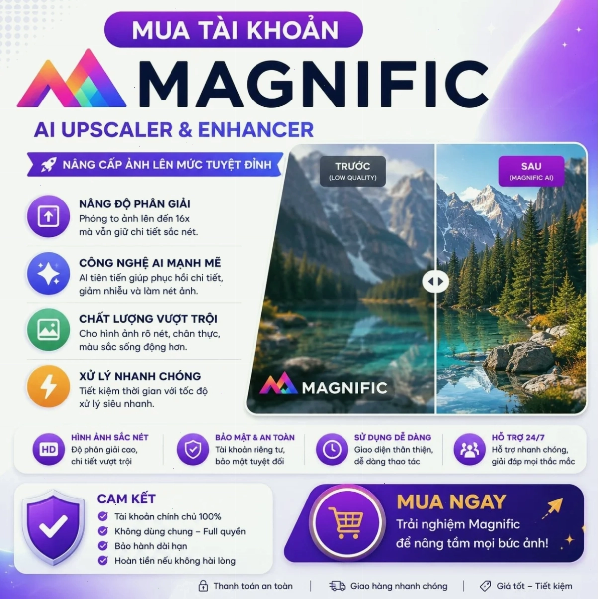 mua tài khoản Magnific