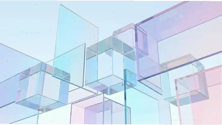 Khối kính màu pastel 3D Nền khối kính màu pastel trừu tượng 3D