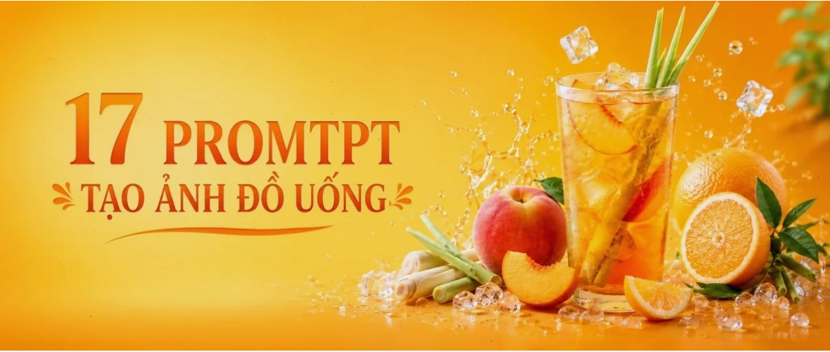 Mẫu prompt cho ảnh đồ uống quảng cáo Prompt tạo ảnh đồ uống quảng cáo