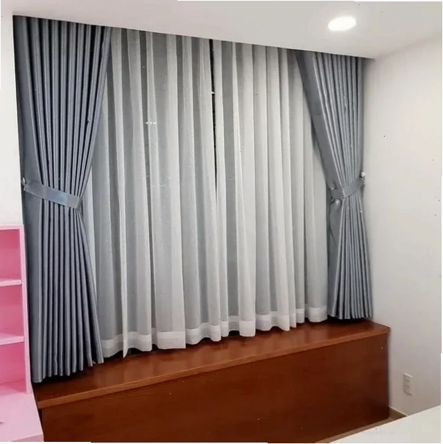 Rèm cửa sổ phòng ngủ 2 lớp với lớp vải voan mỏng