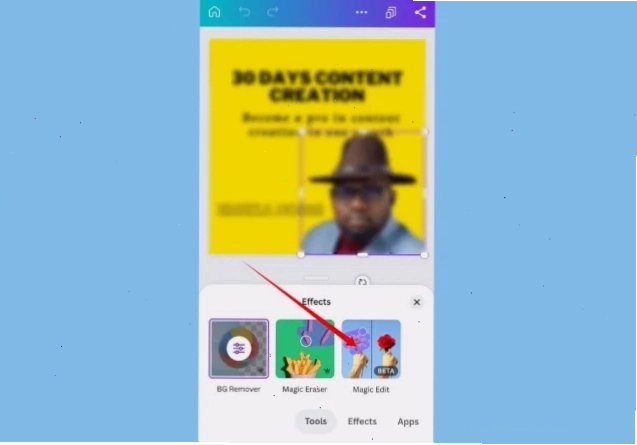 Sử dụng Canva Magic Edit trên điện thoại