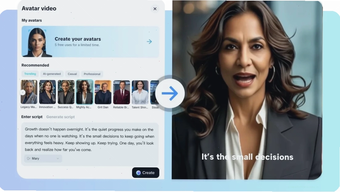Tạo avatar dễ dàng với CapCut tác nhân video AI của
