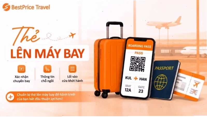 Thẻ lên máy bay boarding pass là gì