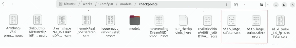 Lưu trữ model trong ComfyUI Thư mục checkpoints lưu trữ các model Stable Diffusion