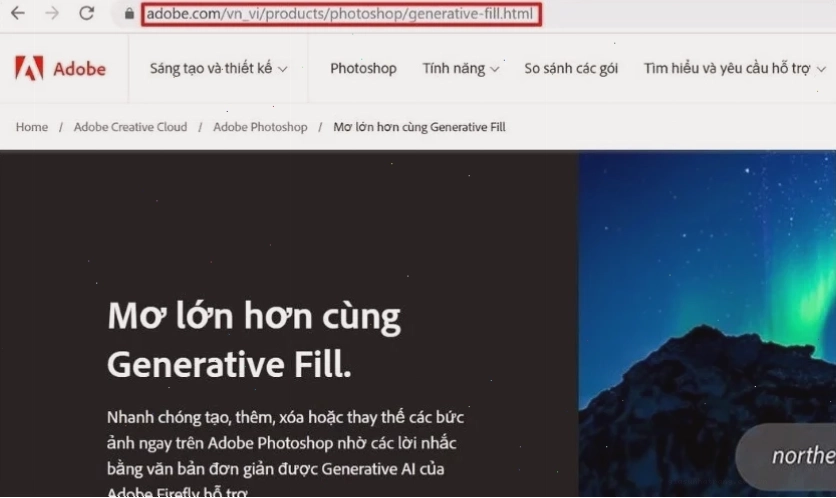 Truy cập đường link dùng thử Photoshop Generative Fill Truy cập đường link dùng thử Photoshop Generative Fill