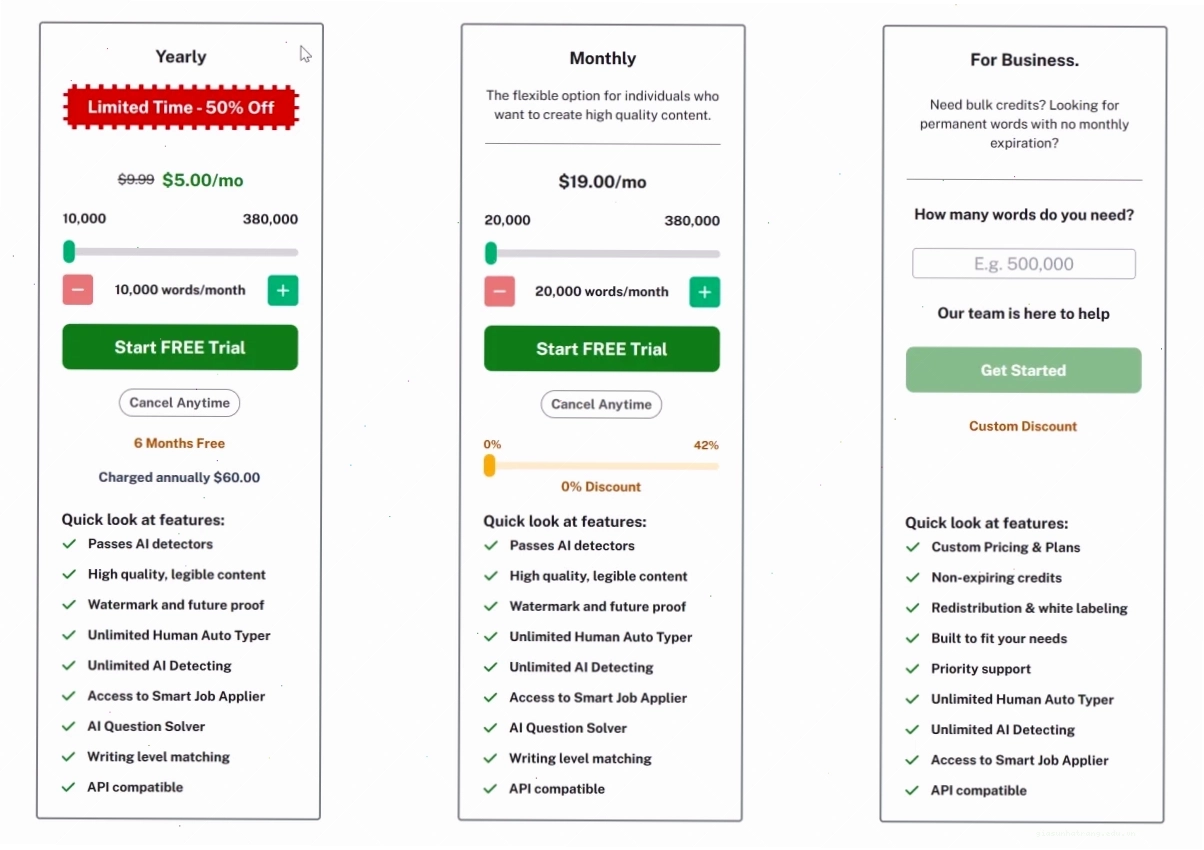 undetectable ai pricing