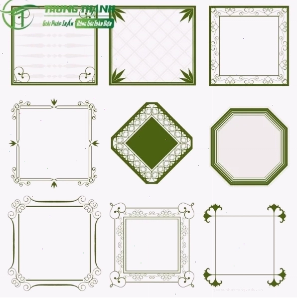 Vector khung viền hoa văn đẹp