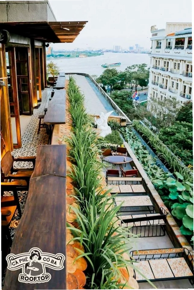 view đẹp xịn sò của quán cà phê cô ba