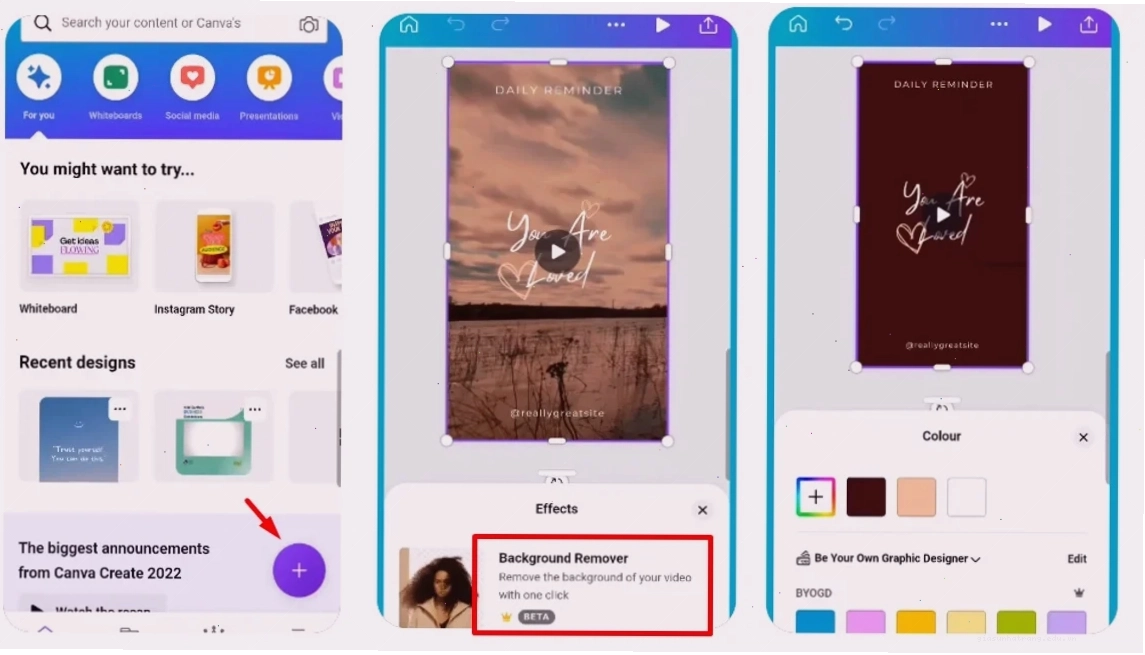 Xóa nền video bằng ứng dụng Canva trên điện thoại