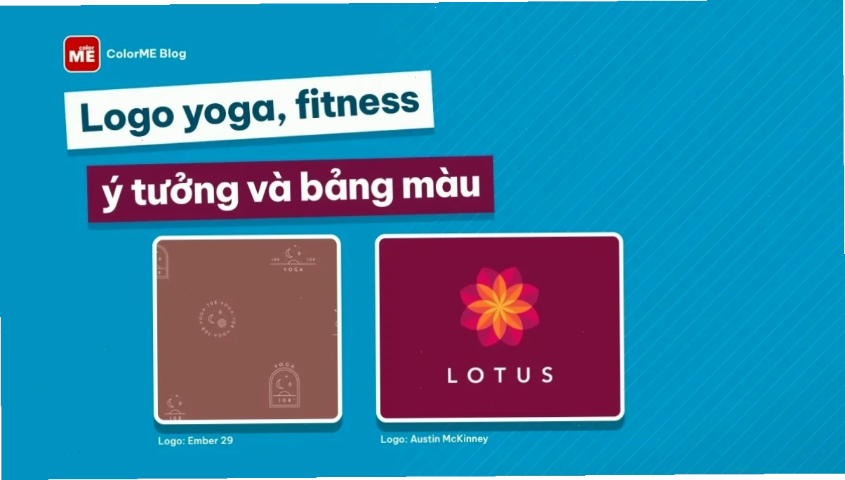 Ý tưởng và bảng màu cho logo yoga fitness