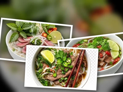 Bát Phở Bò Đồ Họa PNG Tuyệt Đỉnh Cho Thiết Kế Đồ Ăn