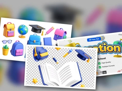 Bộ Icon Giáo Dục Học Tập 3D Nâng Tầm Nội Dung Sáng Tạo