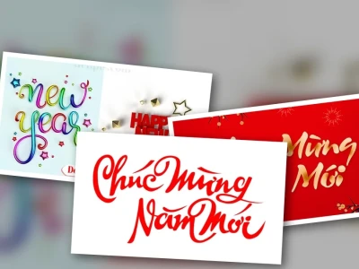 Chữ Typo 3D Chúc Mừng Năm Mới Khám Phá Phong Cách Độc Đáo
