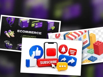 Icon 3D Thương mại điện tử Nâng tầm Trải nghiệm Khách hàng