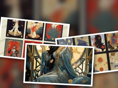 Khám phá prompt tạo thiệp tarot phong cách Art Nouveau độc đáo