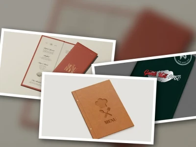 Mẫu Mockup Cuốn Menu Bìa Da Miễn Phí Chất Lượng Cao