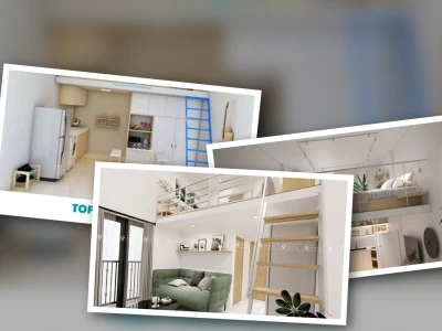 Mẫu thiết kế phòng trọ 12m2 có gác lửng tối ưu không gian
