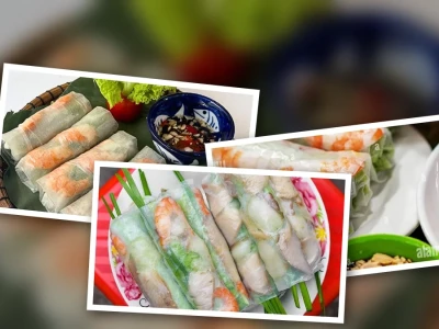 Mê mẩn prompt chụp dĩa gỏi cuốn tôm thịt đầy cuốn hút