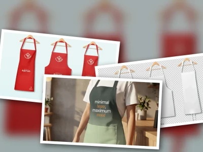 Mockup Tạp Dề Quán Cafe Biến Tác Phẩm Thành Hiện Thực Ấn Tượng