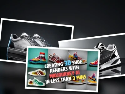 Prompt Thiết Kế Giày Sneaker 3D Xu Hướng Tương Lai