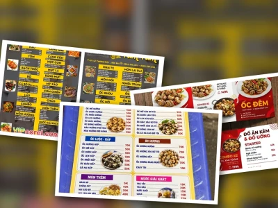 Prompt Thiết Kế Menu Quán Ốc Độc Đáo Hút Khách