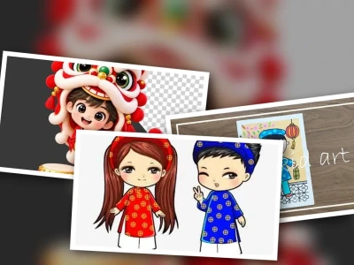 Prompt Vẽ Bé Trai Mặc Áo Dài Múa Lân "Chất Như Nước Cất"